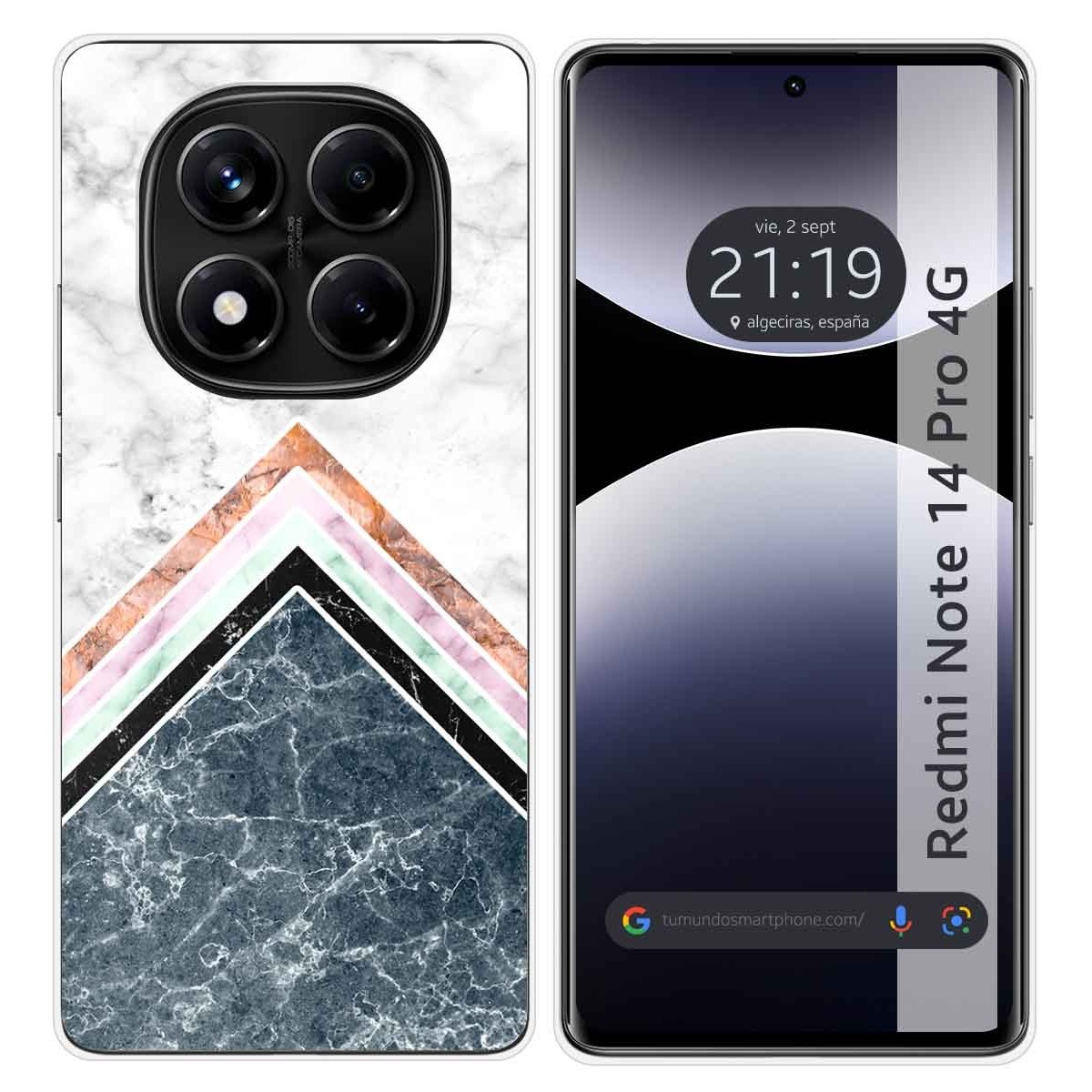 Funda Silicona para Xiaomi Redmi Note 14 Pro 4G diseño Mármol 05 Dibujos