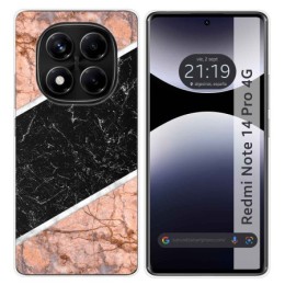 Funda Silicona para Xiaomi Redmi Note 14 Pro 4G diseño Mármol 07 Dibujos