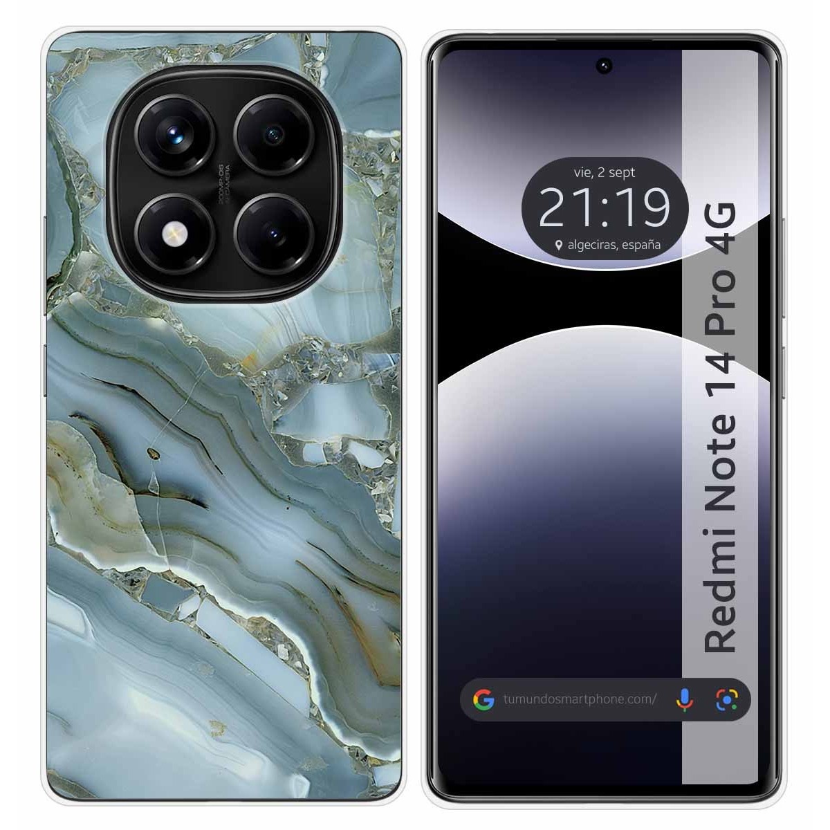 Funda Silicona para Xiaomi Redmi Note 14 Pro 4G diseño Mármol 09 Dibujos