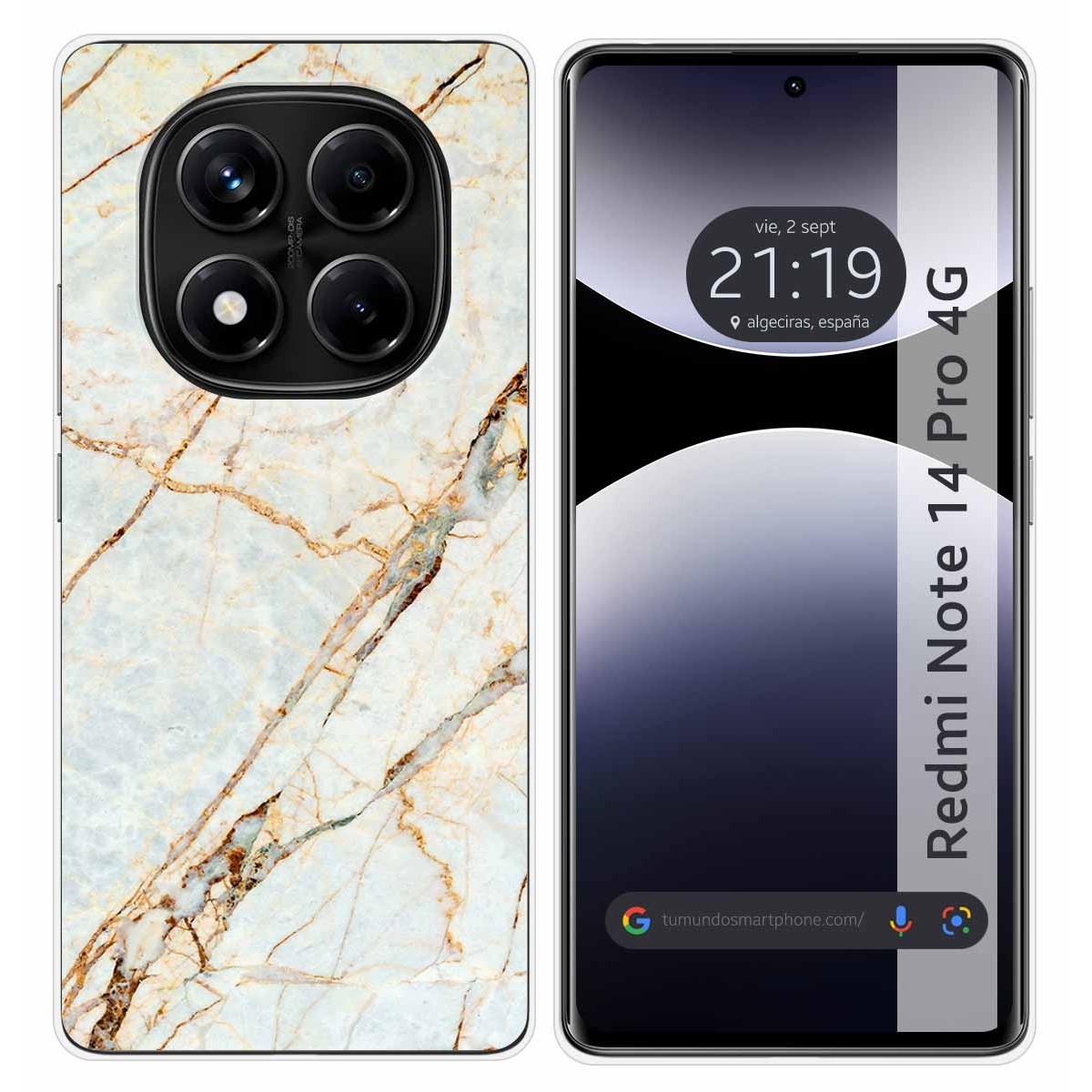 Funda Silicona para Xiaomi Redmi Note 14 Pro 4G diseño Mármol 13 Dibujos