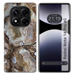 Funda Silicona para Xiaomi Redmi Note 14 Pro 4G diseño Mármol 14 Dibujos