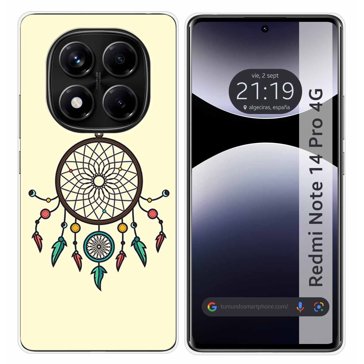 Funda Silicona para Xiaomi Redmi Note 14 Pro 4G diseño Atrapasueños Dibujos