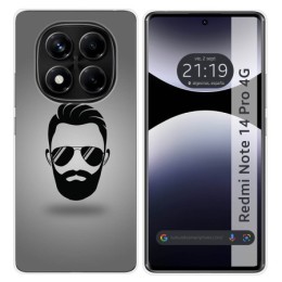 Funda Silicona para Xiaomi Redmi Note 14 Pro 4G diseño Barba Dibujos