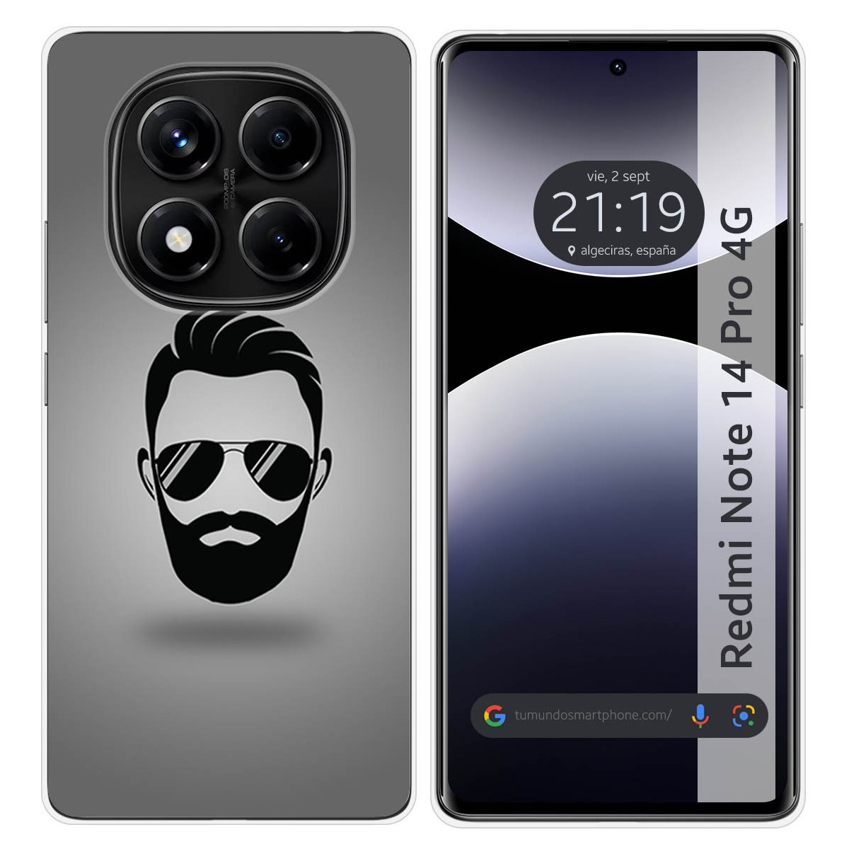 Funda Silicona para Xiaomi Redmi Note 14 Pro 4G diseño Barba Dibujos