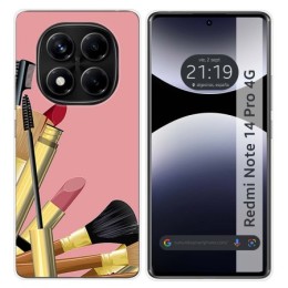 Funda Silicona para Xiaomi Redmi Note 14 Pro 4G diseño Brochas Dibujos