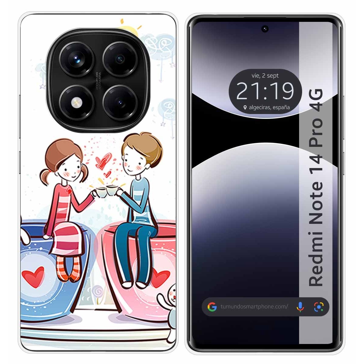 Funda Silicona para Xiaomi Redmi Note 14 Pro 4G diseño Café Dibujos