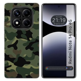 Funda Silicona para Xiaomi Redmi Note 14 Pro 4G diseño Camuflaje Dibujos