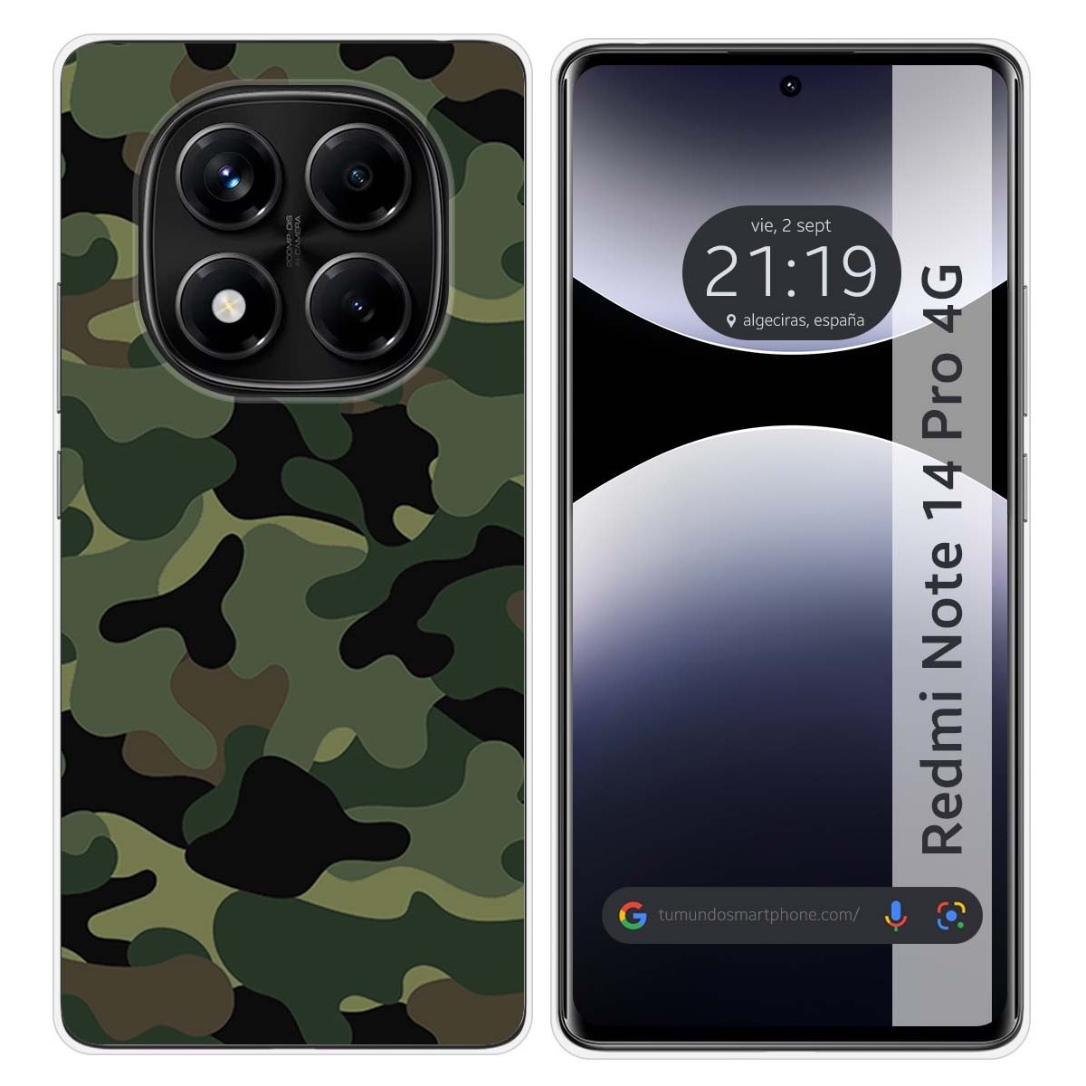 Funda Silicona para Xiaomi Redmi Note 14 Pro 4G diseño Camuflaje Dibujos