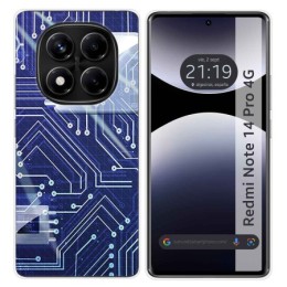 Funda Silicona para Xiaomi Redmi Note 14 Pro 4G diseño Circuito Dibujos