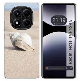 Funda Silicona para Xiaomi Redmi Note 14 Pro 4G diseño Concha Dibujos