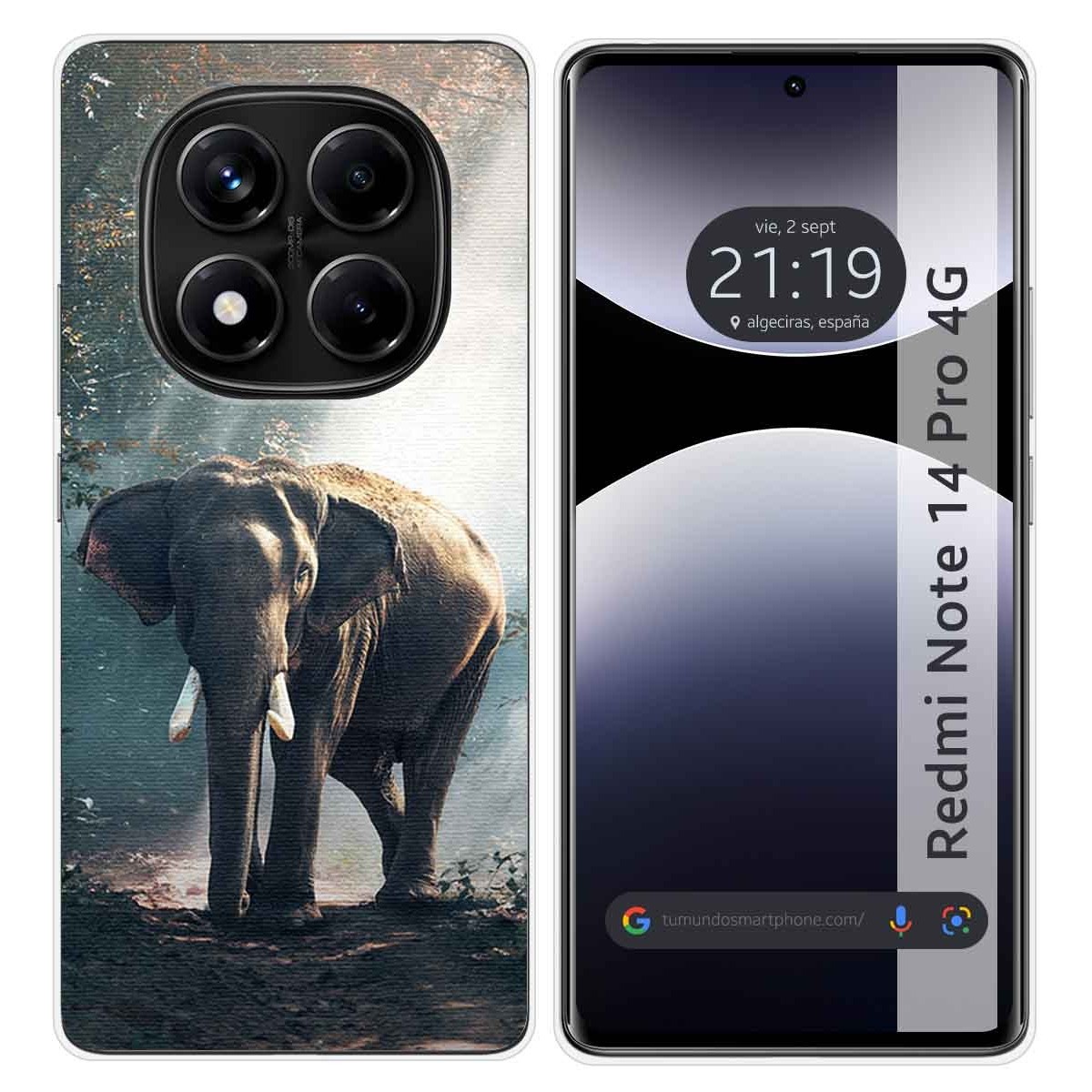 Funda Silicona para Xiaomi Redmi Note 14 Pro 4G diseño Elefante Dibujos