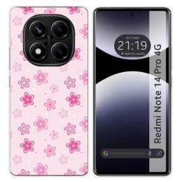 Funda Silicona para Xiaomi Redmi Note 14 Pro 4G diseño Flores Dibujos