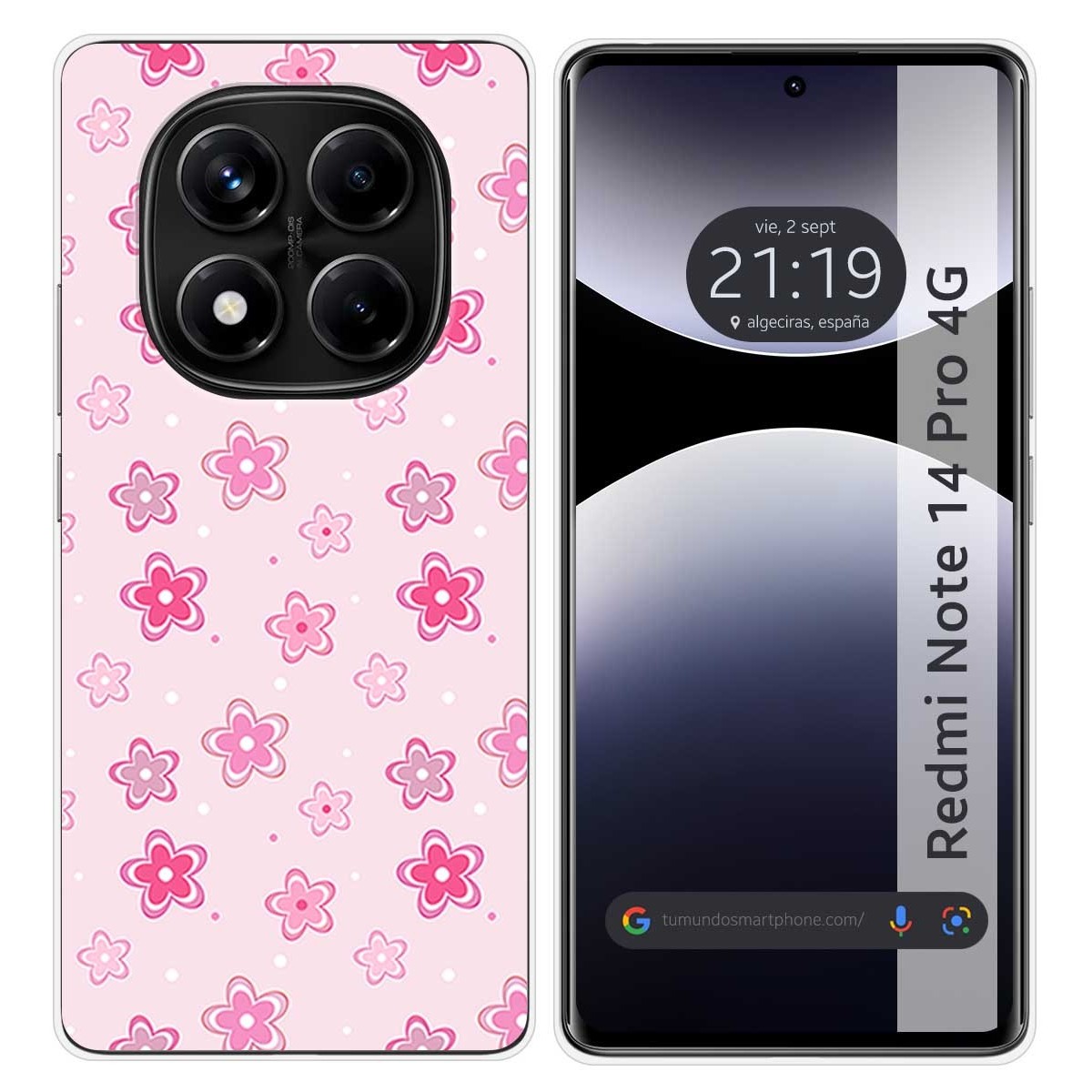 Funda Silicona para Xiaomi Redmi Note 14 Pro 4G diseño Flores Dibujos