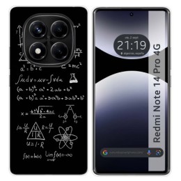 Funda Silicona para Xiaomi Redmi Note 14 Pro 4G diseño Formulas Dibujos