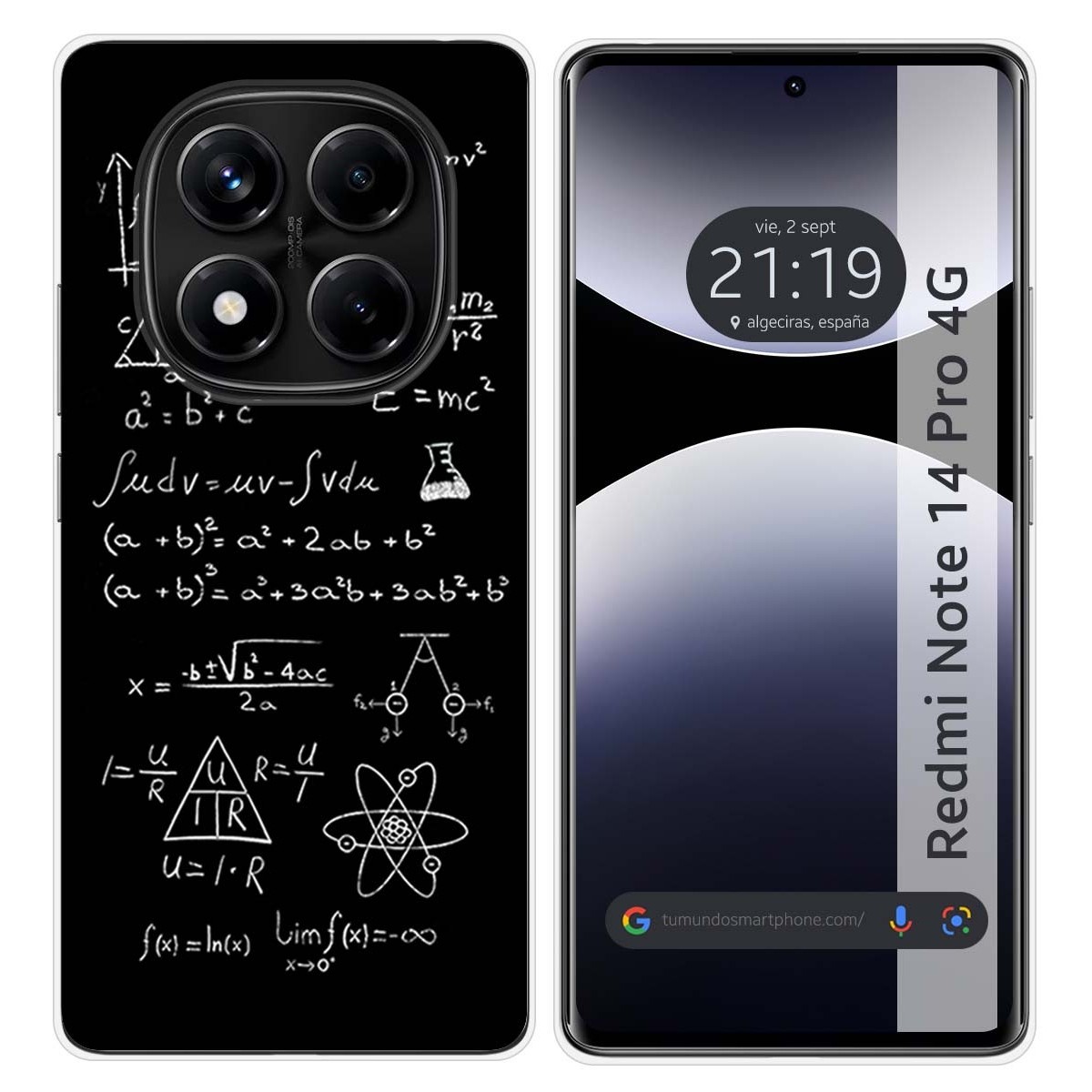 Funda Silicona para Xiaomi Redmi Note 14 Pro 4G diseño Formulas Dibujos
