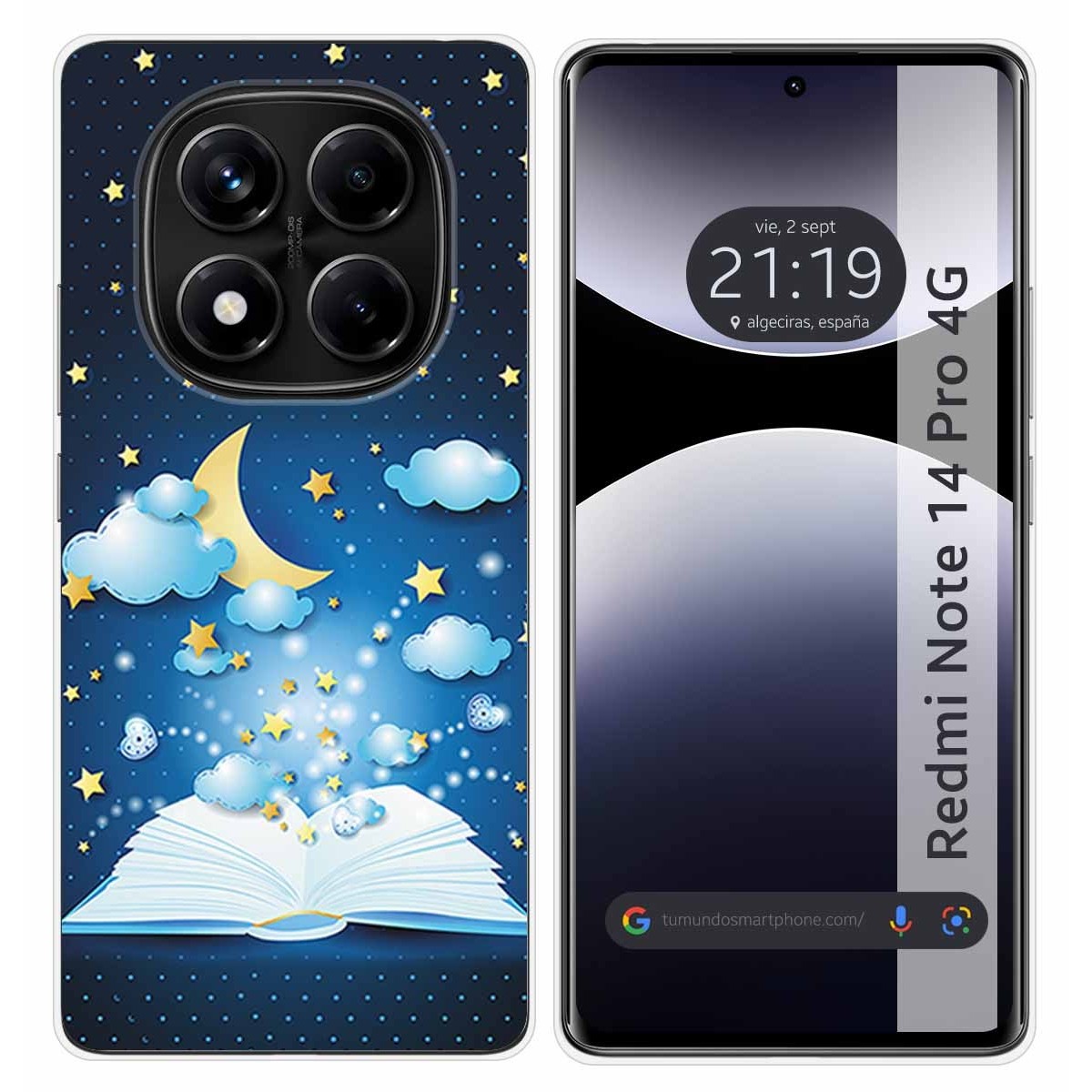 Funda Silicona para Xiaomi Redmi Note 14 Pro 4G diseño Libro Cuentos Dibujos