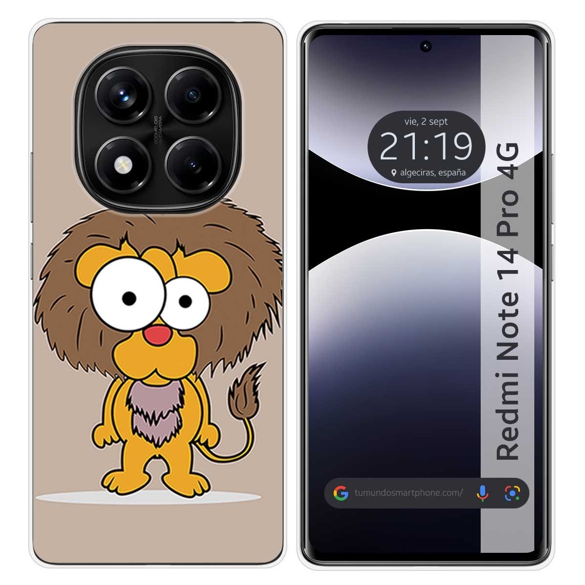 Funda Silicona para Xiaomi Redmi Note 14 Pro 4G diseño Leon Dibujos