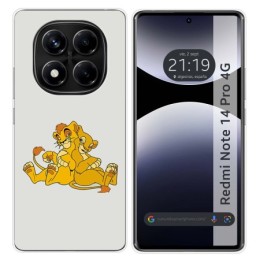 Funda Silicona para Xiaomi Redmi Note 14 Pro 4G diseño Leones Dibujos