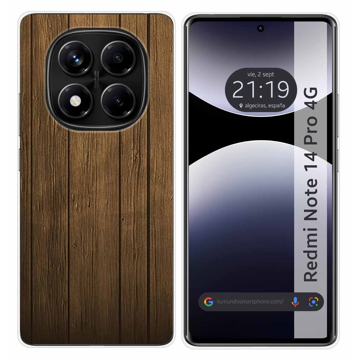 Funda Silicona para Xiaomi Redmi Note 14 Pro 4G diseño Madera Dibujos