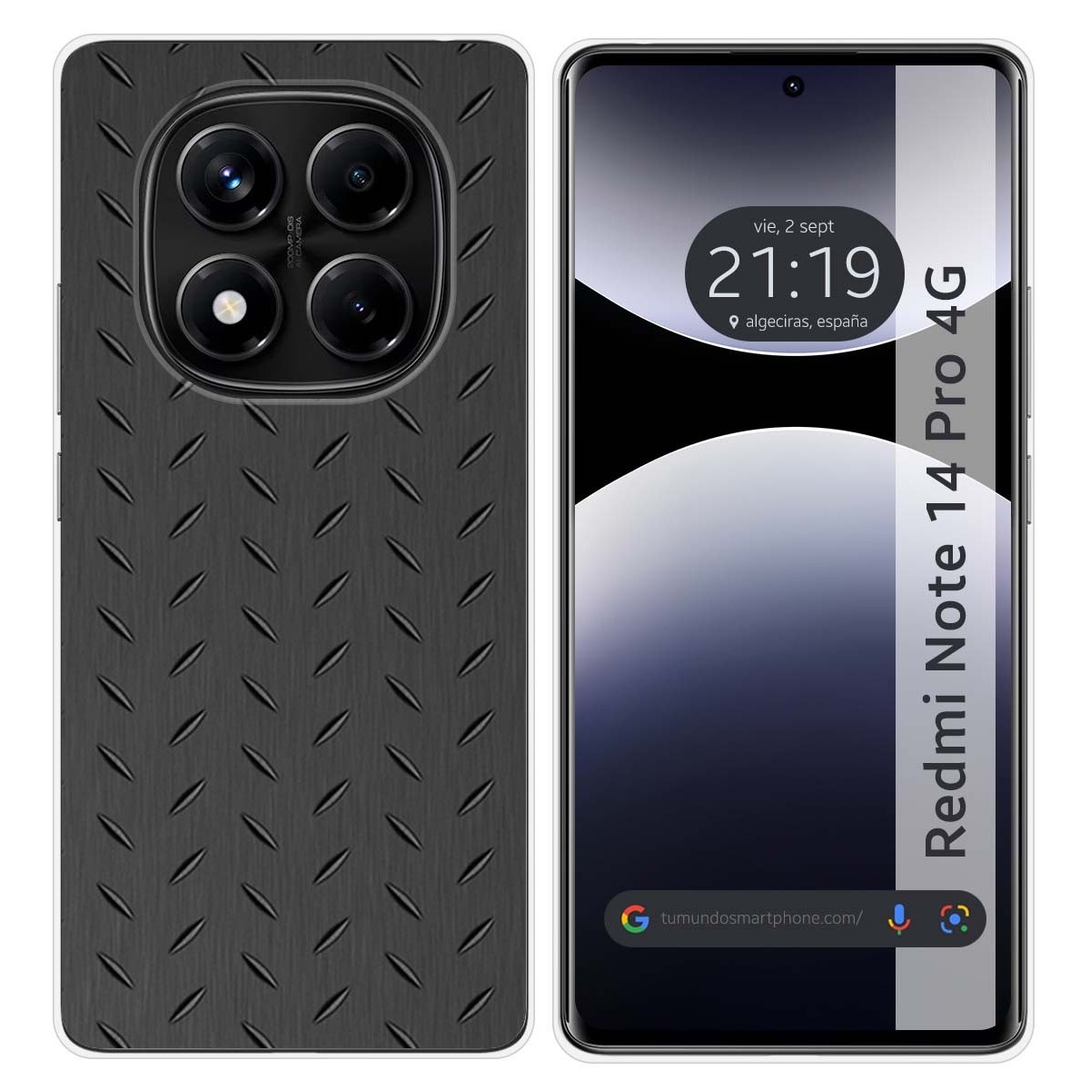 Funda Silicona para Xiaomi Redmi Note 14 Pro 4G diseño Metal Dibujos