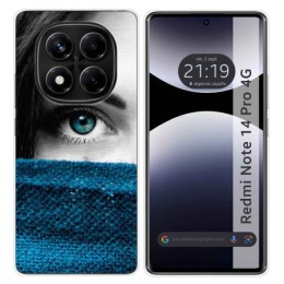Funda Silicona para Xiaomi Redmi Note 14 Pro 4G diseño Ojo Dibujos