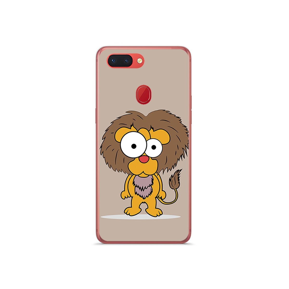 Funda Gel Tpu para Oppo R15 Pro Diseño Leon Dibujos
