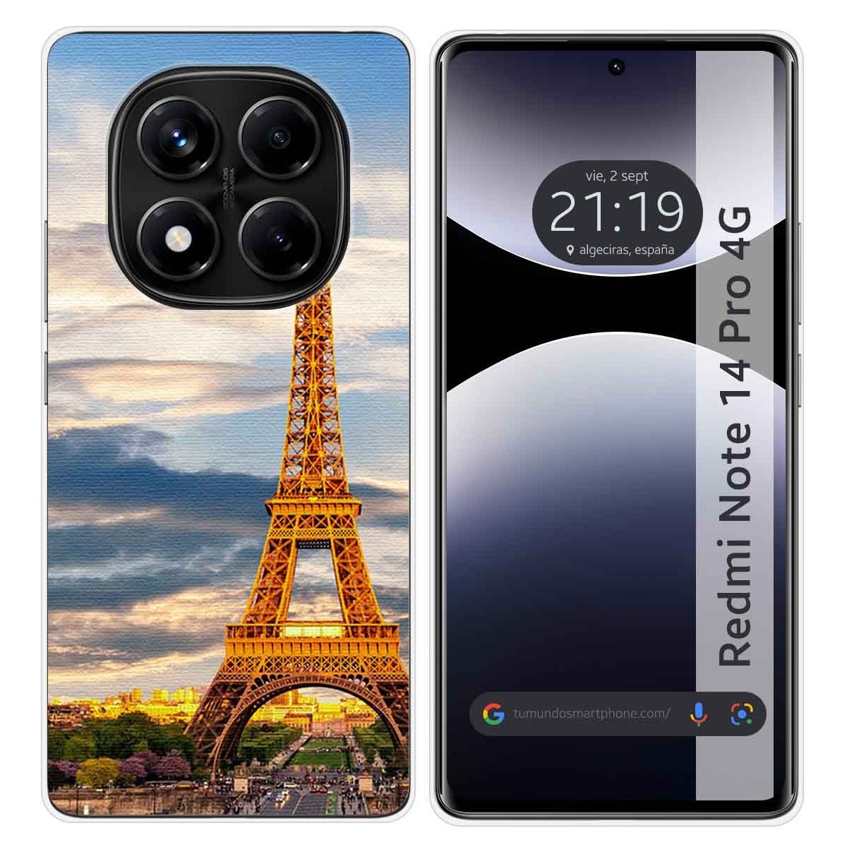 Funda Silicona para Xiaomi Redmi Note 14 Pro 4G diseño Paris Dibujos