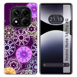 Funda Silicona para Xiaomi Redmi Note 14 Pro 4G diseño Radial Dibujos