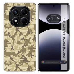 Funda Silicona para Xiaomi Redmi Note 14 Pro 4G diseño Sand Camuflaje Dibujos