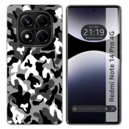 Funda Silicona para Xiaomi Redmi Note 14 Pro 4G diseño Snow Camuflaje Dibujos