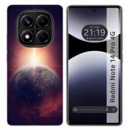 Funda Silicona para Xiaomi Redmi Note 14 Pro 4G diseño Tierra Dibujos