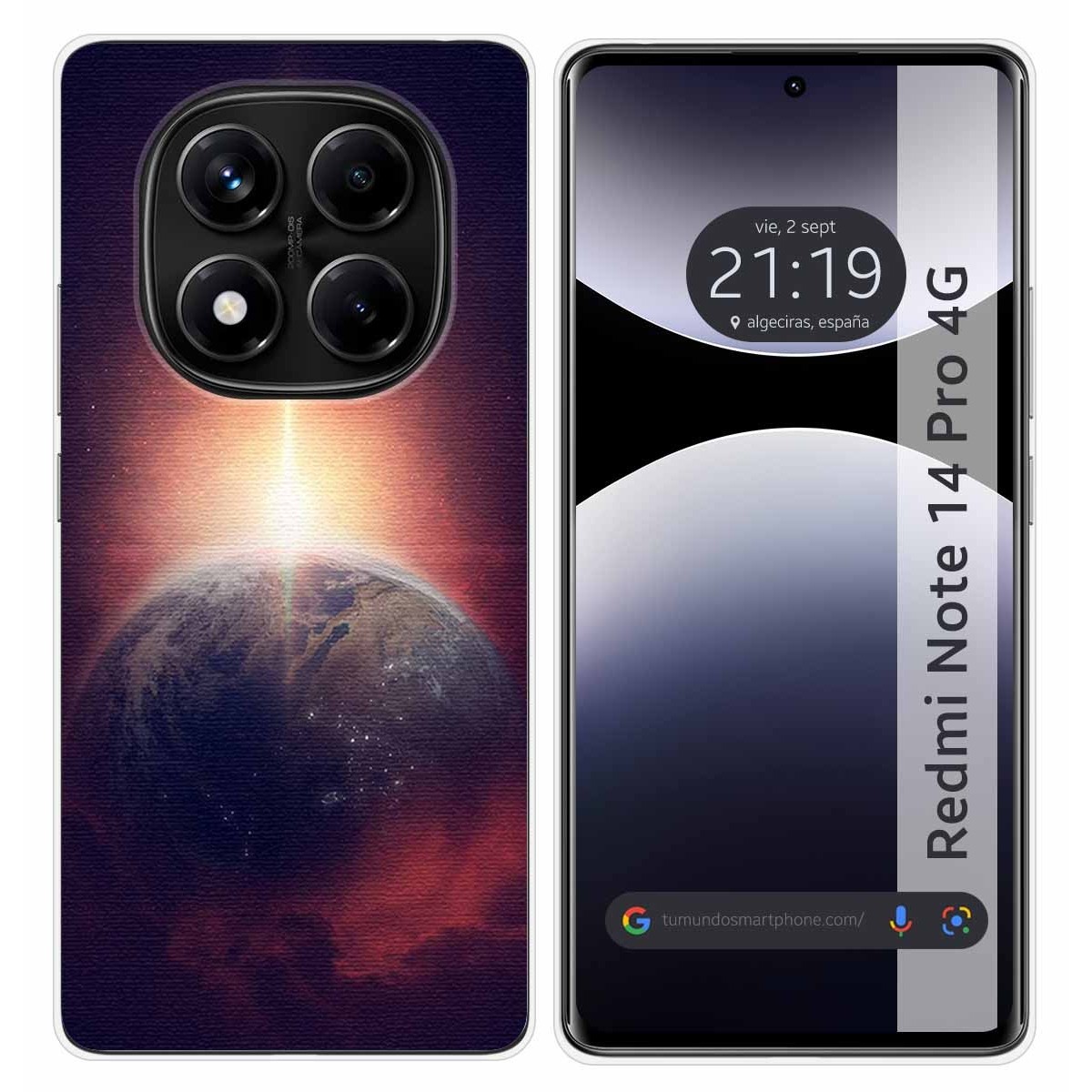 Funda Silicona para Xiaomi Redmi Note 14 Pro 4G diseño Tierra Dibujos