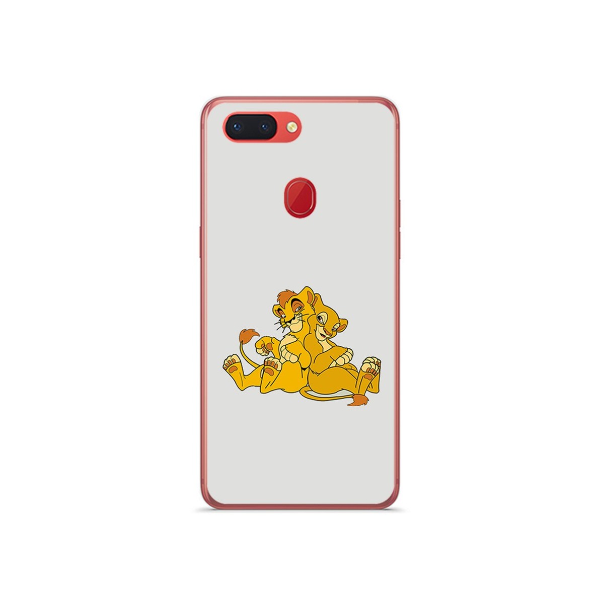 Funda Gel Tpu para Oppo R15 Pro Diseño Leones Dibujos