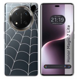 Funda Silicona Transparente para Huawei Honor Magic 7 Lite 5G diseño Araña Dibujos