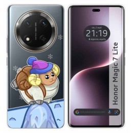 Funda Silicona Transparente para Huawei Honor Magic 7 Lite 5G diseño Cabra Dibujos