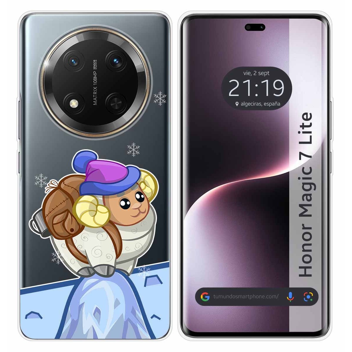 Funda Silicona Transparente para Huawei Honor Magic 7 Lite 5G diseño Cabra Dibujos