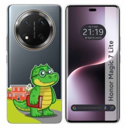 Funda Silicona Transparente para Huawei Honor Magic 7 Lite 5G diseño Coco Dibujos