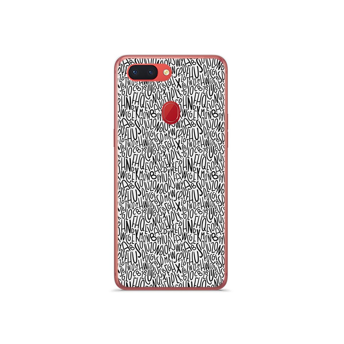 Funda Gel Tpu para Oppo R15 Pro Diseño Letras Dibujos