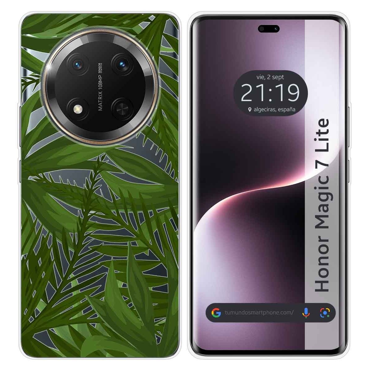 Funda Silicona Transparente para Huawei Honor Magic 7 Lite 5G diseño Jungla Dibujos