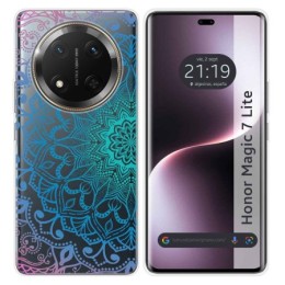 Funda Silicona Transparente para Huawei Honor Magic 7 Lite 5G diseño Mandala Dibujos