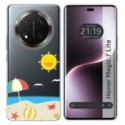 Funda Silicona Transparente para Huawei Honor Magic 7 Lite 5G diseño Playa Dibujos