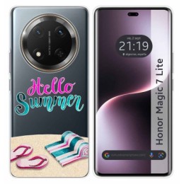 Funda Silicona Transparente para Huawei Honor Magic 7 Lite 5G diseño Summer Dibujos
