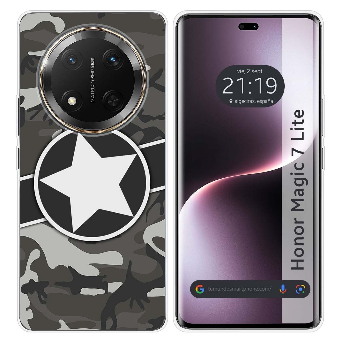 Funda Silicona para Huawei Honor Magic 7 Lite 5G diseño Camuflaje 02 Dibujos