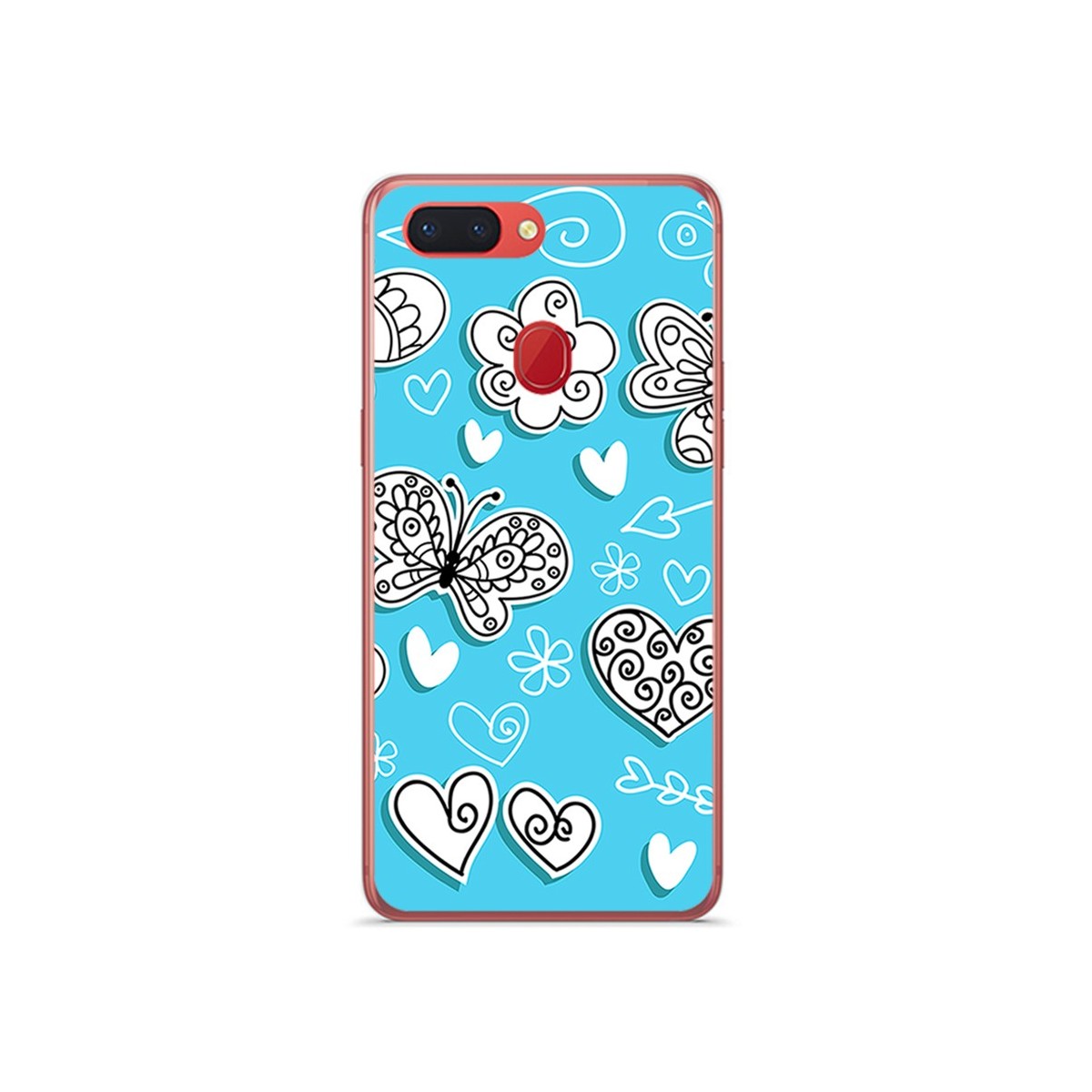 Funda Gel Tpu para Oppo R15 Pro Diseño Mariposas Dibujos