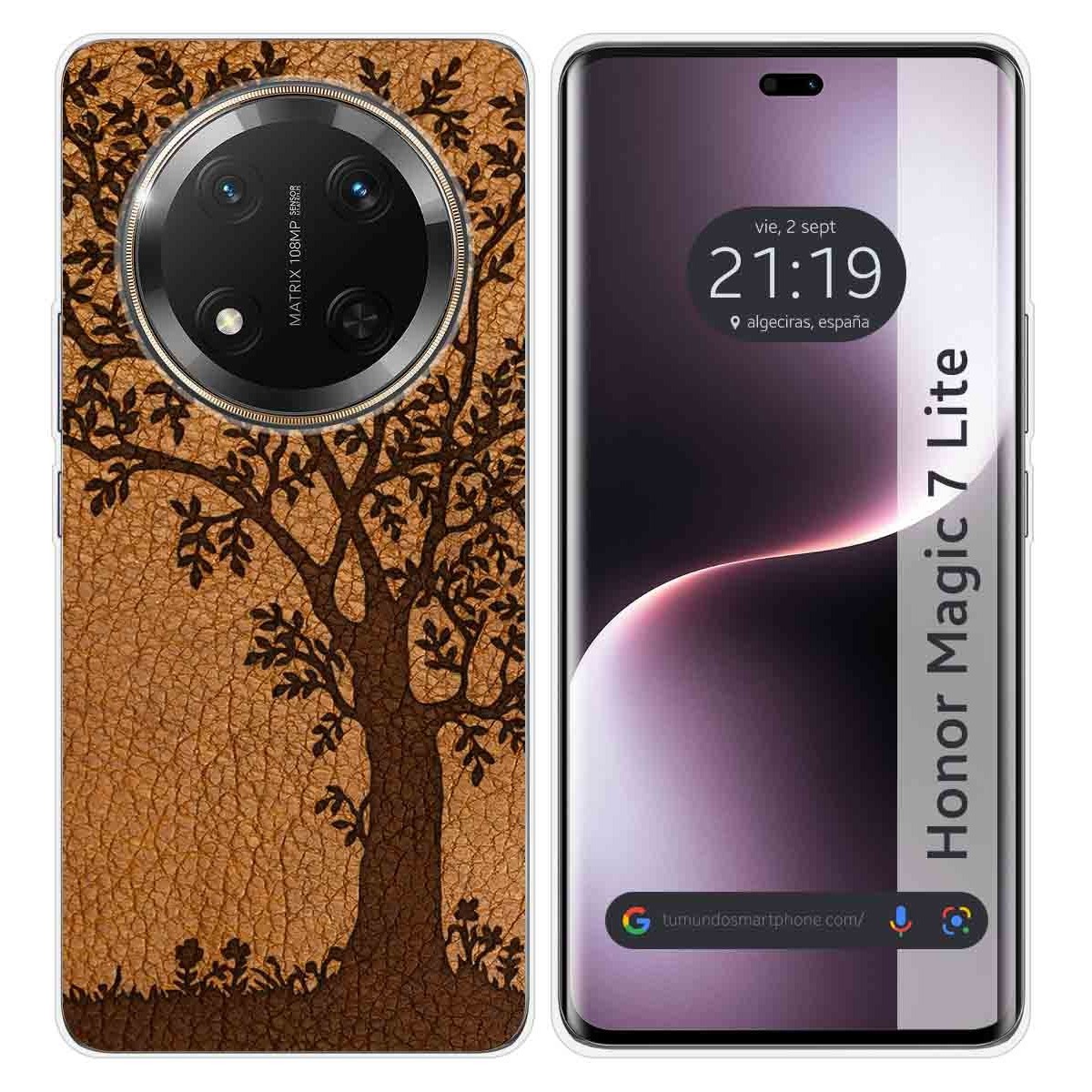 Funda Silicona para Huawei Honor Magic 7 Lite 5G diseño Cuero 03 Dibujos