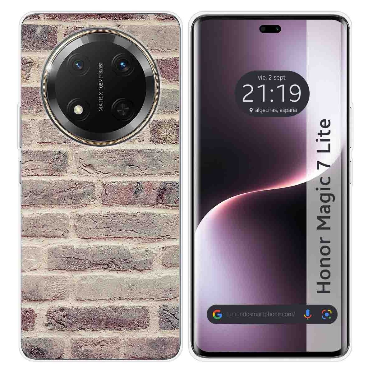 Funda Silicona para Huawei Honor Magic 7 Lite 5G diseño Ladrillo 01 Dibujos