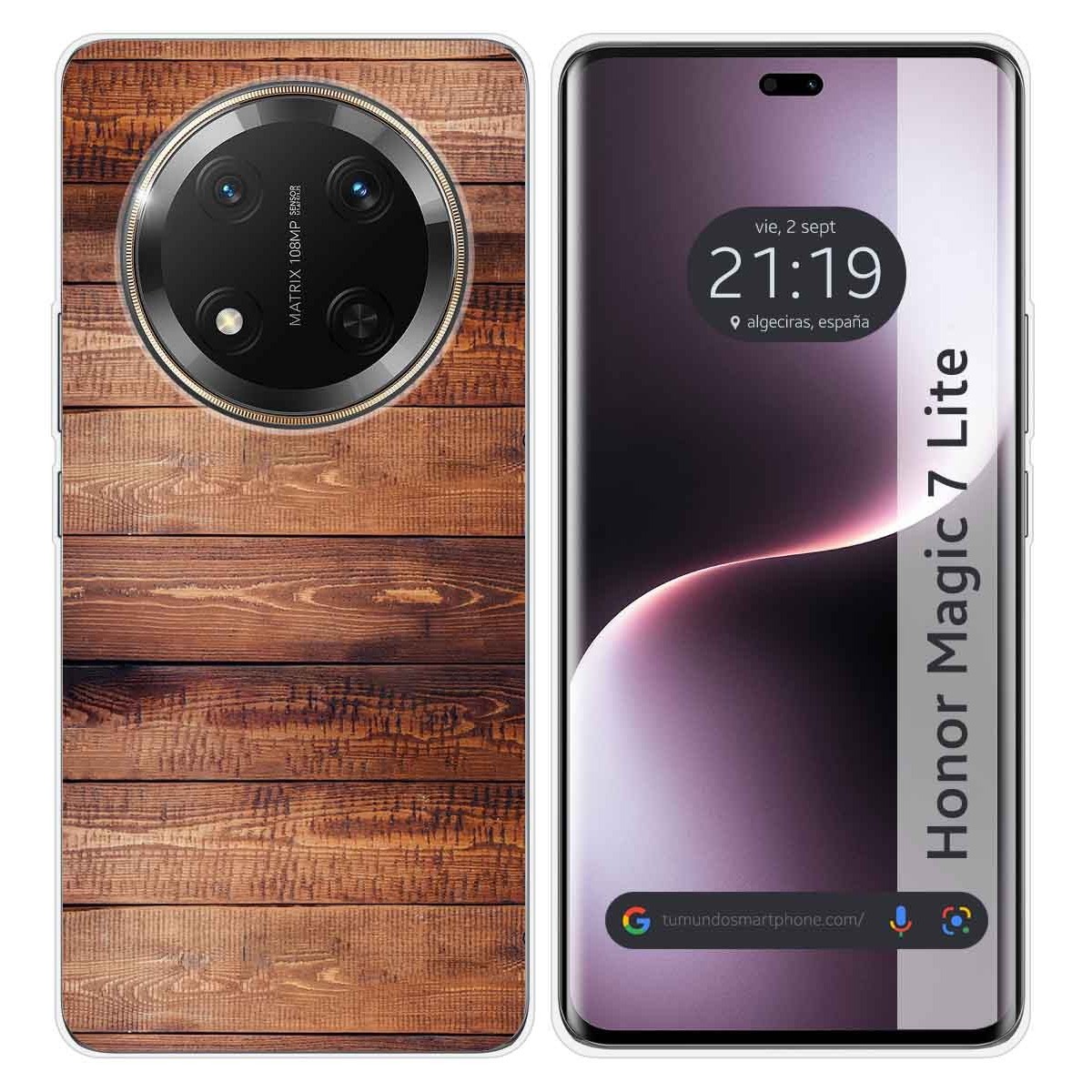 Funda Silicona para Huawei Honor Magic 7 Lite 5G diseño Madera 02 Dibujos