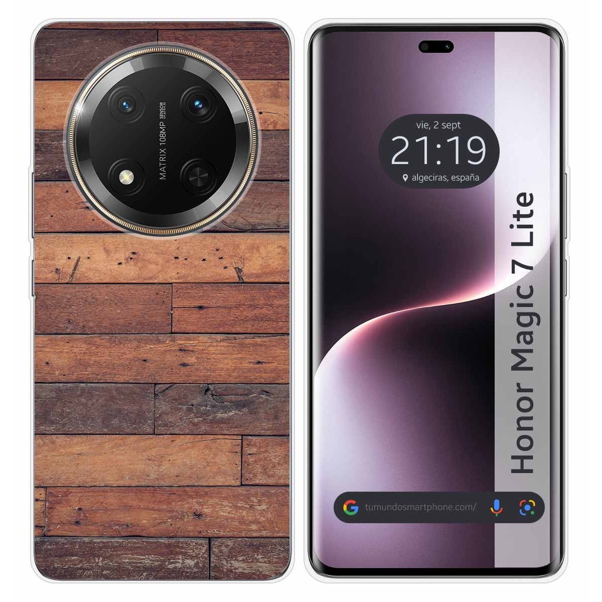 Funda Silicona para Huawei Honor Magic 7 Lite 5G diseño Madera 03 Dibujos