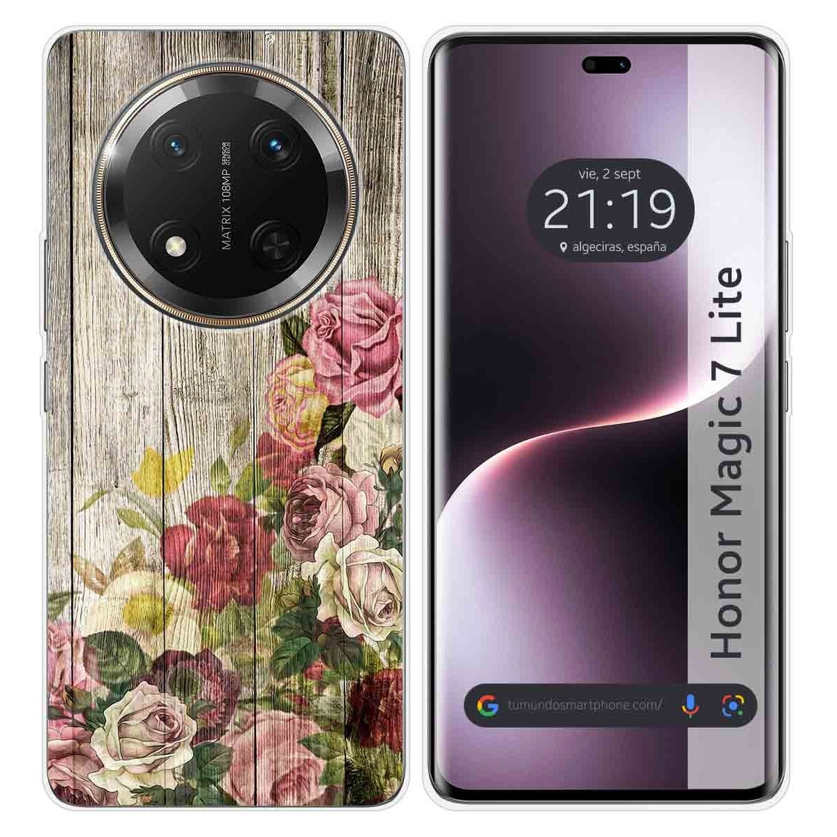 Funda Silicona para Huawei Honor Magic 7 Lite 5G diseño Madera 08 Dibujos