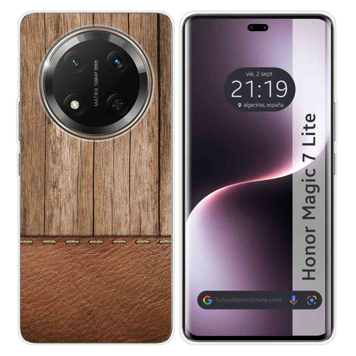 Funda Silicona para Huawei Honor Magic 7 Lite 5G diseño Madera 09 Dibujos